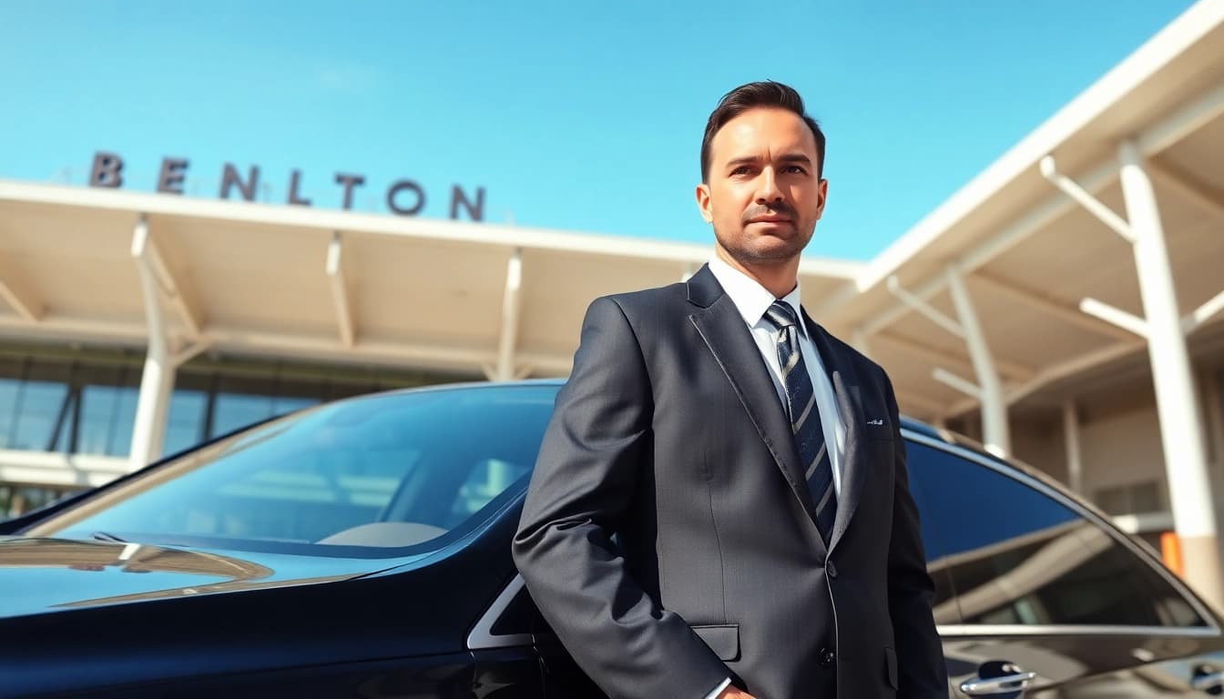 Experience premium Boston Logan airport car service with a professional chauffeur at the airport.