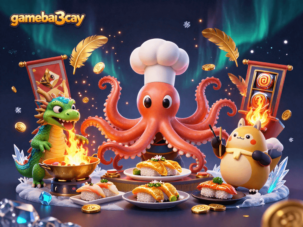 Experience gamebai3cay's dynamic casino scene with vibrant characters and rich gaming elements.