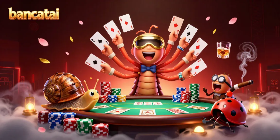 Bancatai brings excitement with a colorful card table scene showcasing a millipede dealer and unique characters.