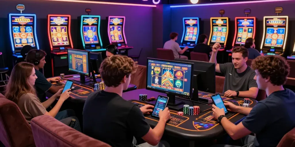 Platform ZEUS222 dengan slot gacor IGN88, pemain merayakan kemenangan di kasino online.
