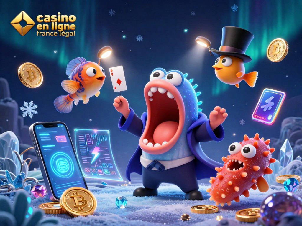 Jouez au casino en ligne France légal avec des personnages marins captivants dans une scène dynamique.