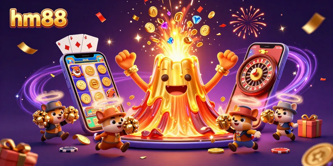 Experience the thrill of hm88 casino with vibrant characters and dynamic game elements in a magical setting.