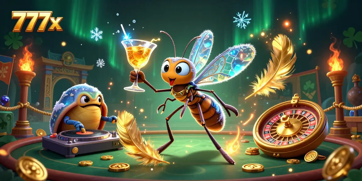 Experience winning chances at 777x with vibrant casino-themed illustration full of excitement.