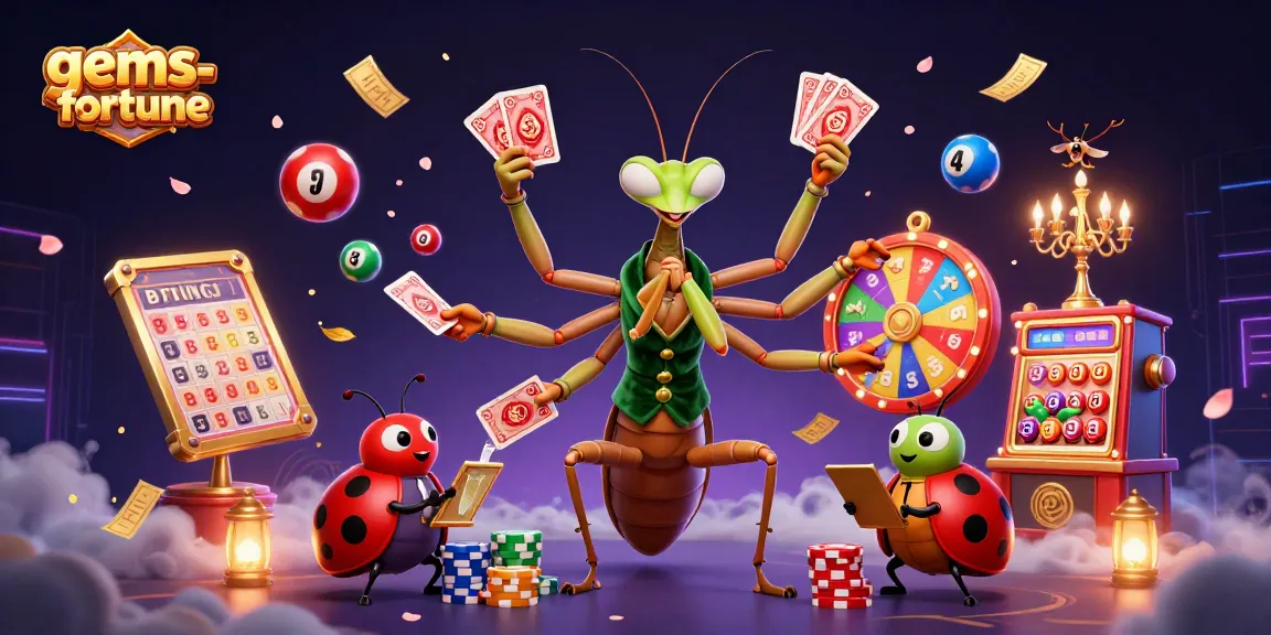 Engage with gems-fortune through a vibrant 3D casino scene featuring lively characters and dynamic gameplay elements.