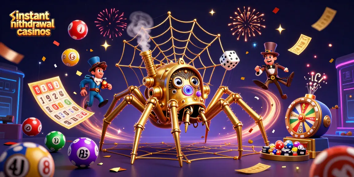 Engage with instant withdrawal casinos featuring a lively steampunk scene and colorful game elements.