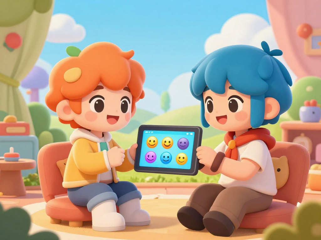 Engaging ai hentai chat scene with animated characters in playful digital interaction.