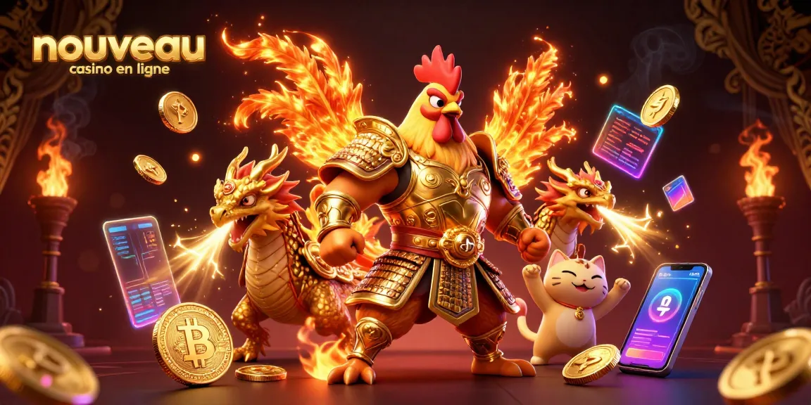 Découvrez le nouveau casino en ligne avec une illustration dynamique représentant un combat épique.