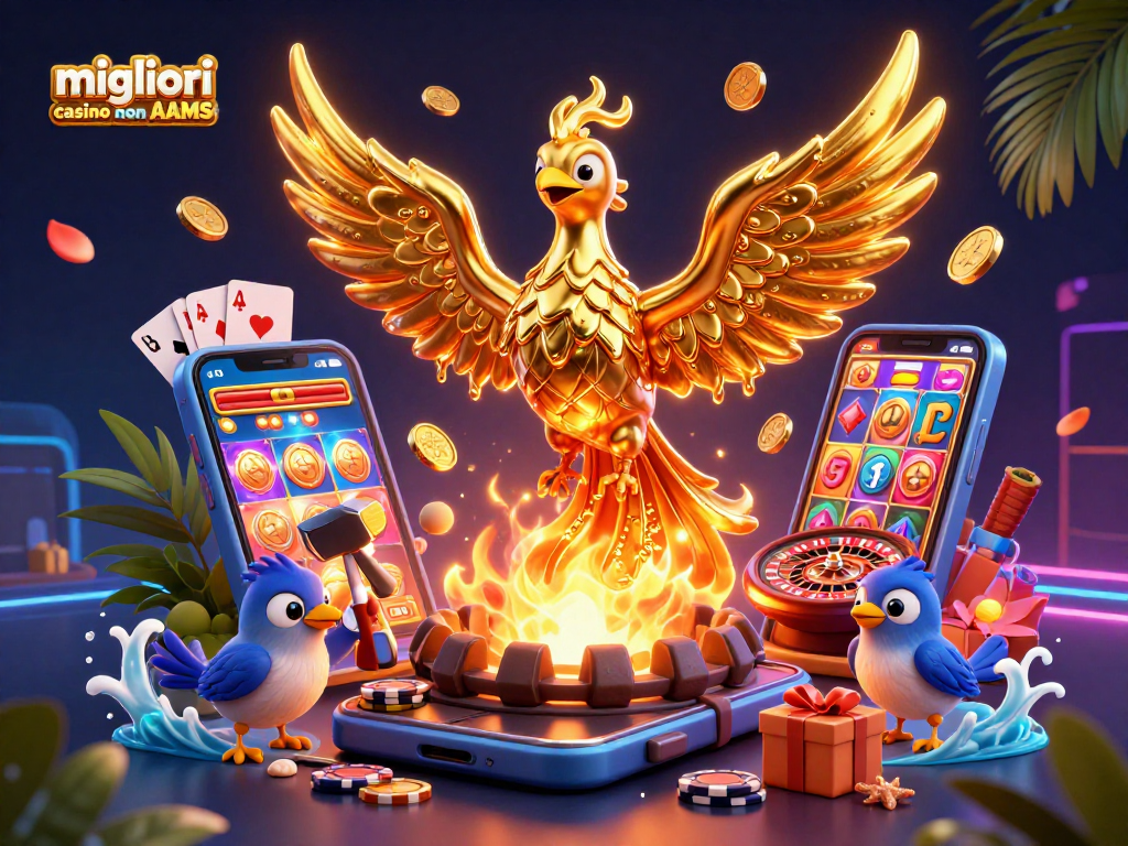 Gioca nei migliori casino non AAMS con la forza di un fenomeno dorato e slot colorate che scintillano.