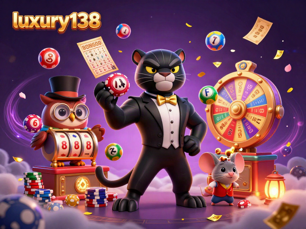 Mainkan slot dengan luxury138 di ilustrasi kasino yang penuh kegembiraan dan keajaiban.