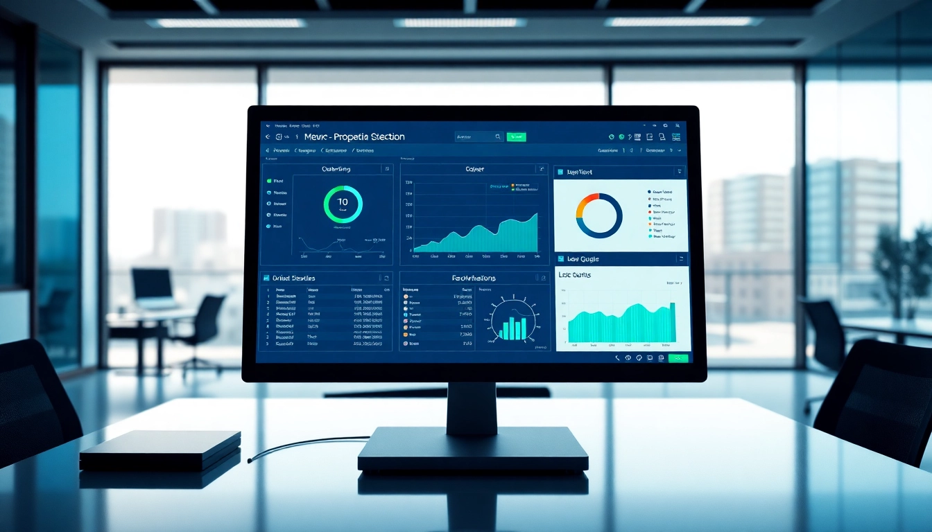 Visual representation of queue detection software analytics on a computer screen in a modern office.