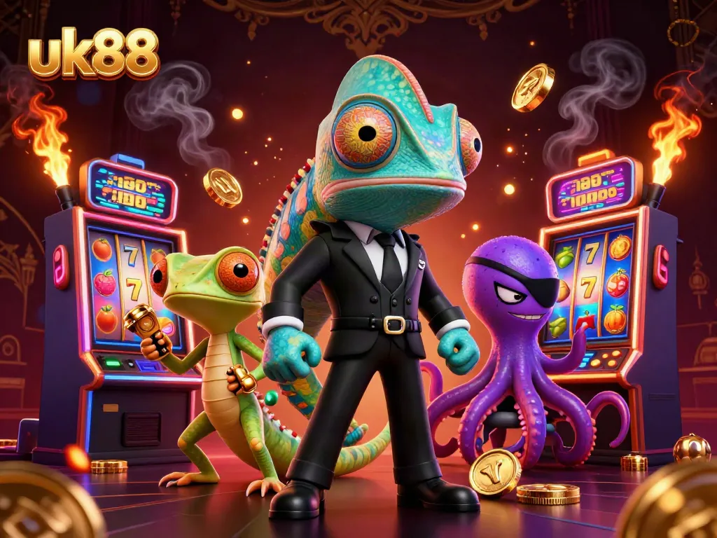 Engage in thrilling gaming at uk88 with colorful slot machines featuring a dynamic cast of 3D characters.