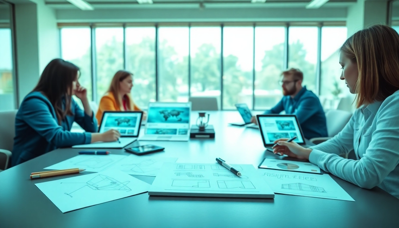 Engaging design team at a website design agency Melbourne collaborating on innovative web solutions.