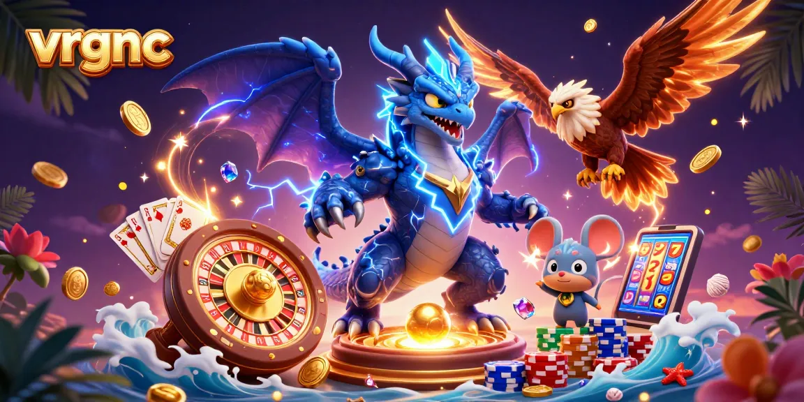 Spin to win at vrgnc with a thrilling 3D casino adventure featuring magical creatures and exciting game elements.