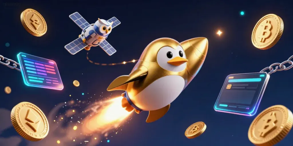 Experience niastoto's thrilling adventure with a rocket-powered penguin in a vibrant casino universe.
