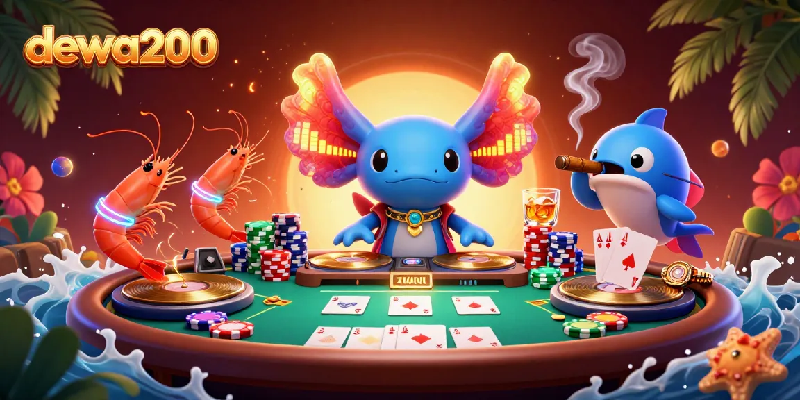 Gambarkan suasana seru di dewa200 saat bermain poker melawan waktu dengan teman-teman digital di lautan.