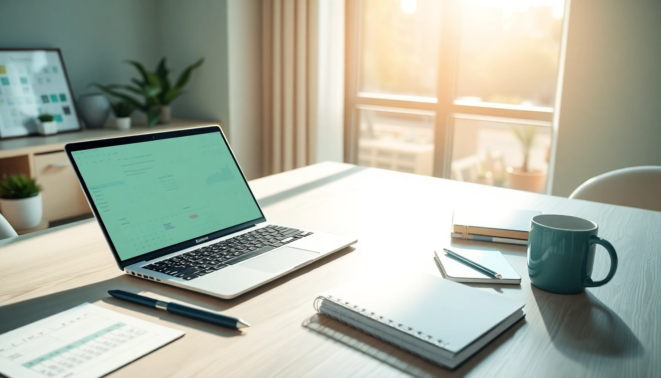 Organize Your Life With AI in a modern workspace showcasing productivity tools and a serene atmosphere.