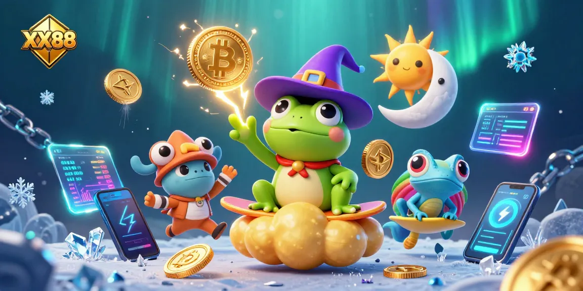 Experience the thrill of winning with XX88's online gambling in a vibrant 3D scene.