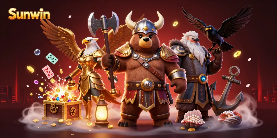 Experience epic wins with Sunwin as the Viking bear and Valkyrie eagle face thrilling games.