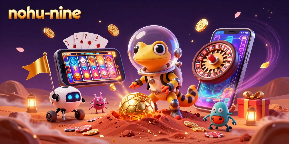 Experience the thrilling adventures of nohu-nine as a Martian gecko discovers a golden casino on Mars!