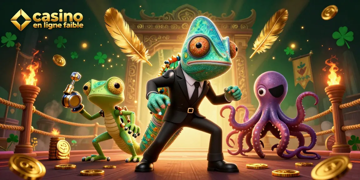 Des joueurs s'engagent dans une aventure captivante autour d'un casino en ligne fiable, entourés de symboles de succès.