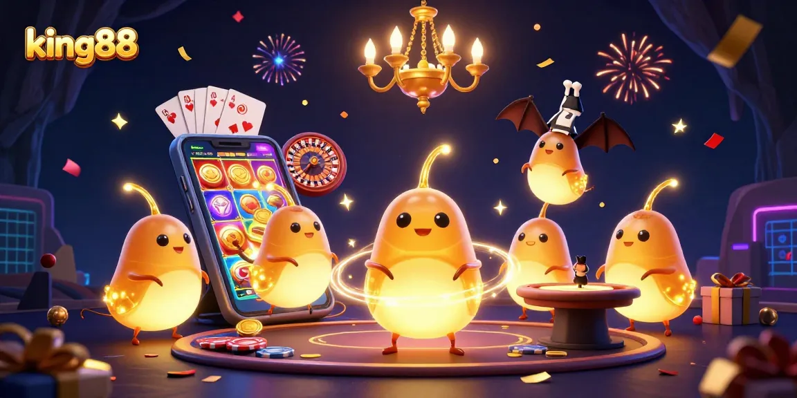 Experience thrilling gaming at king88 with glowworms illuminating the casino adventure.