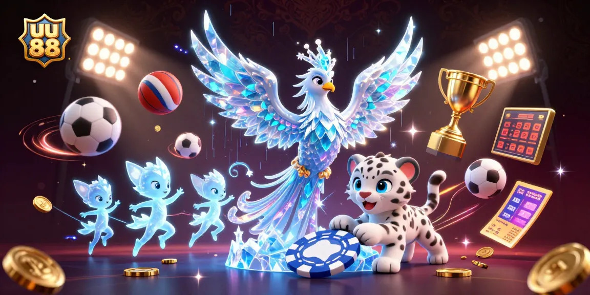uu88 welcomes players with vibrant 3D illustration showcasing thrilling gaming elements and dynamic sports action