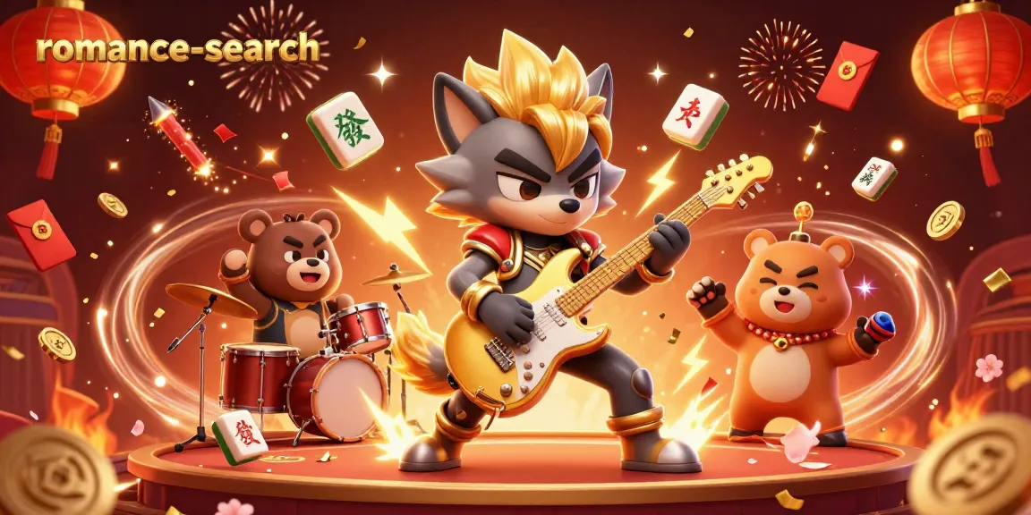 Engage with the thrill of romance-search through a vibrant casino scene of a rock star wolf, ensuring immersive gaming experiences.