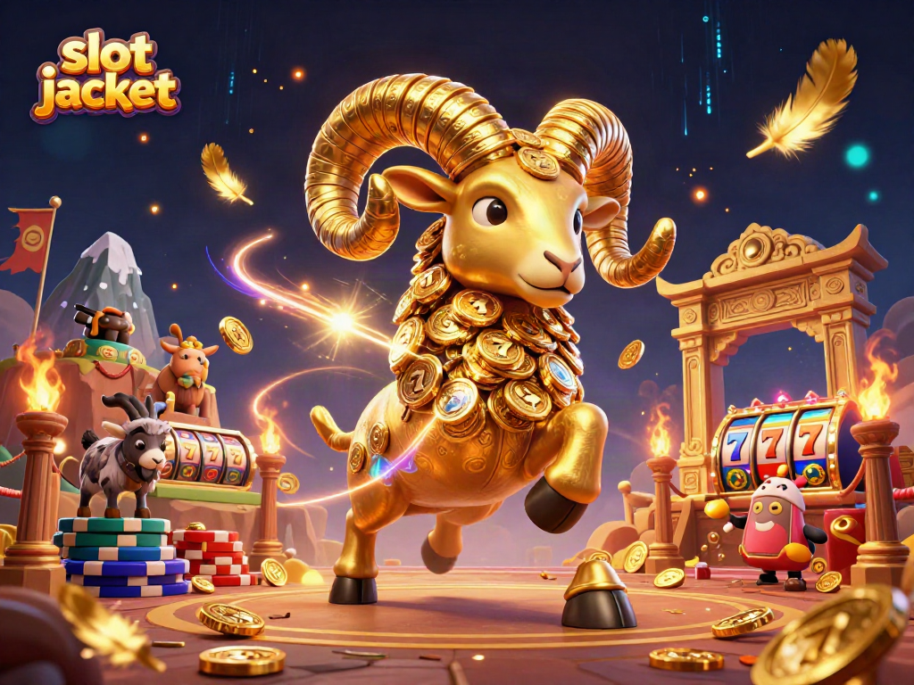 Experience the thrilling slot jackpot excitement in this vibrant casino scene.