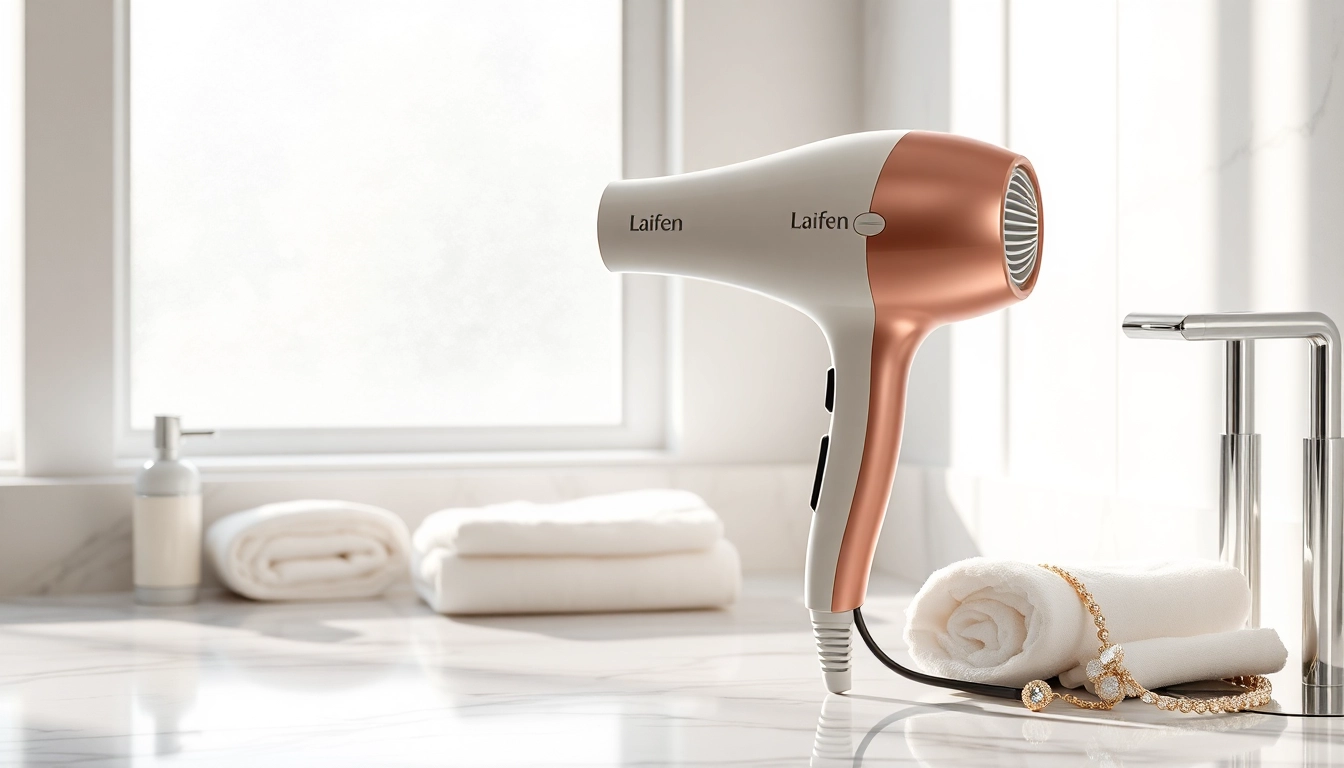 Effortlessly dry hair with the sleek Laifen hair dryer showcasing its elegant design and modern features.