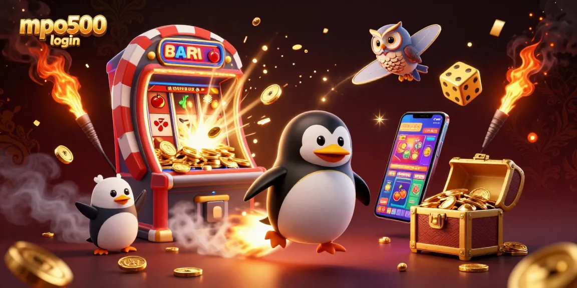 Experience mpo500 login while the golden penguin blasts through space, inviting players to victory!