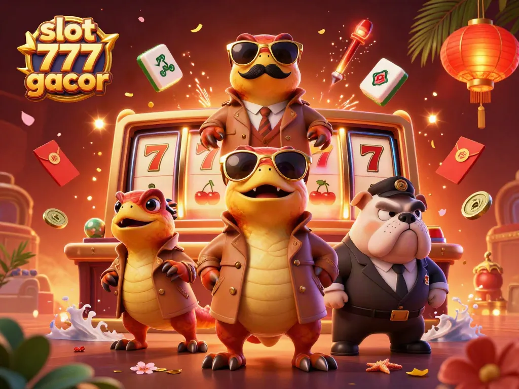 Raih kemenangan dengan slot 777 gacor dalam suasana kasino yang meriah dan penuh warna.