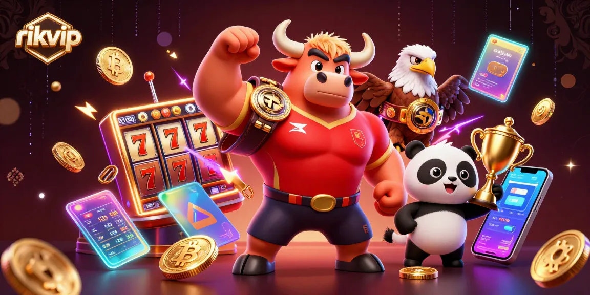 rikvip offers an immersive casino experience with dynamic characters and vibrant gaming elements.