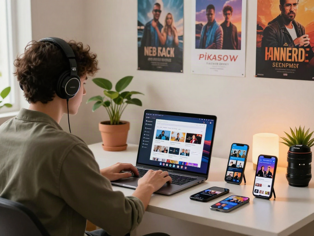Download Pikashow Apk for seamless streaming in a cozy home office setup.