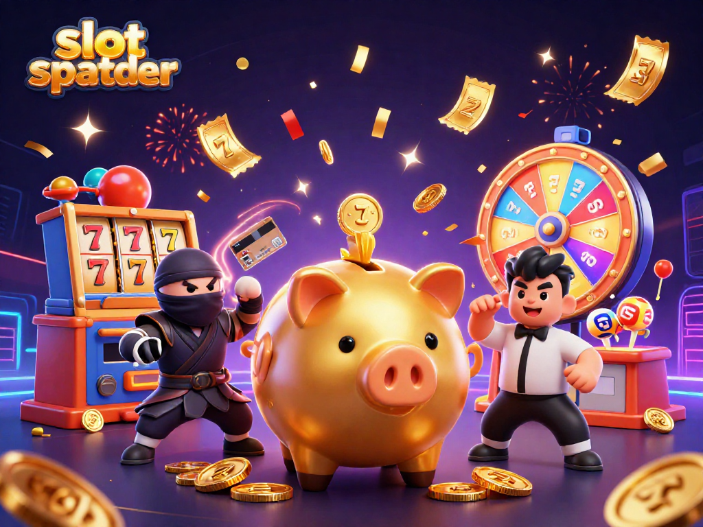 Experience thrilling slot scatter action with colorful reels and vibrant characters in a dynamic 3D scene.
