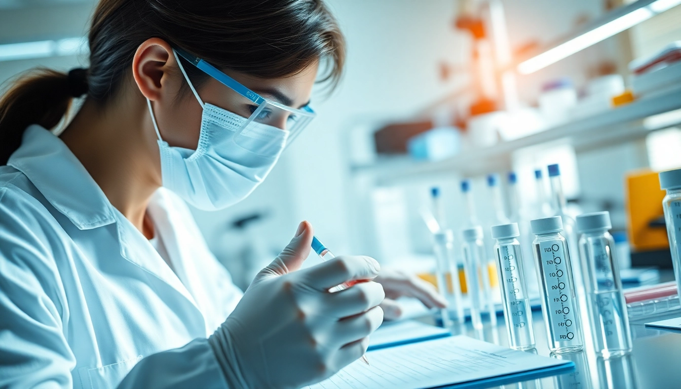Learn where to buy glow peptides in a professional lab setting, showcasing research methods and precision.