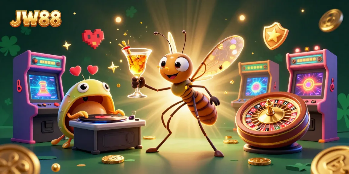 Spin the golden roulette with JW88's animated casino characters in a vibrant gaming scene.