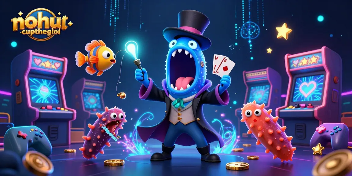 Engaging illustration showcasing nohu-cupthegioi with a magical underwater casino scene and vibrant characters.
