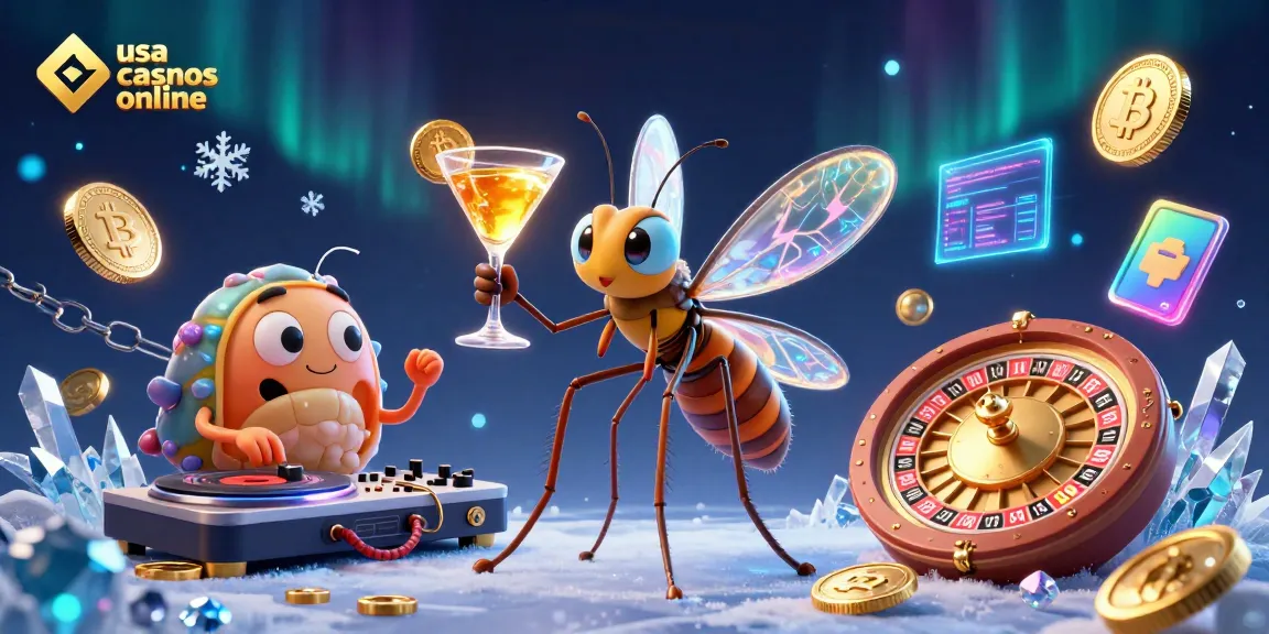 Experience the excitement of usa casinos online with a vibrant 3D digital casino mascot scene.